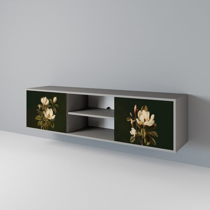 FLORAL NOIR 2-dörrars TV-bänk i grå finish
