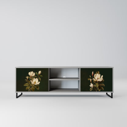 FLORAL NOIR 2-dörrars TV-bänk i grå finish