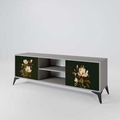 FLORAL NOIR 2-dörrars TV-bänk i grå finish