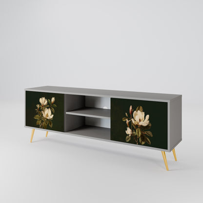 FLORAL NOIR 2-dörrars TV-bänk i grå finish