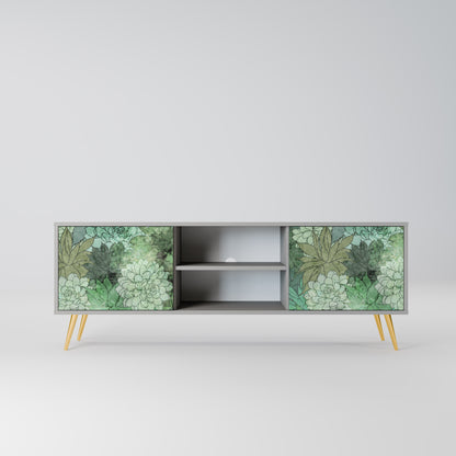 SUCCULENT CLUSTER 2-dörrars TV-bänk i grå finish