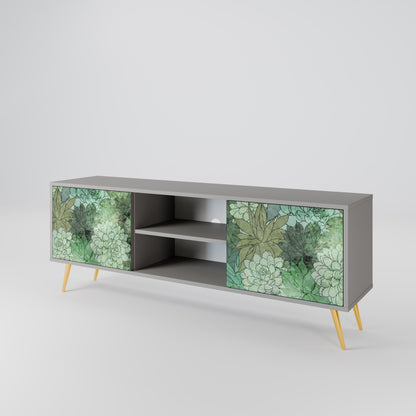 SUCCULENT CLUSTER 2-dörrars TV-bänk i grå finish