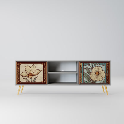 TIDLÖS FLORA 2-dörrars TV-bänk i grå finish