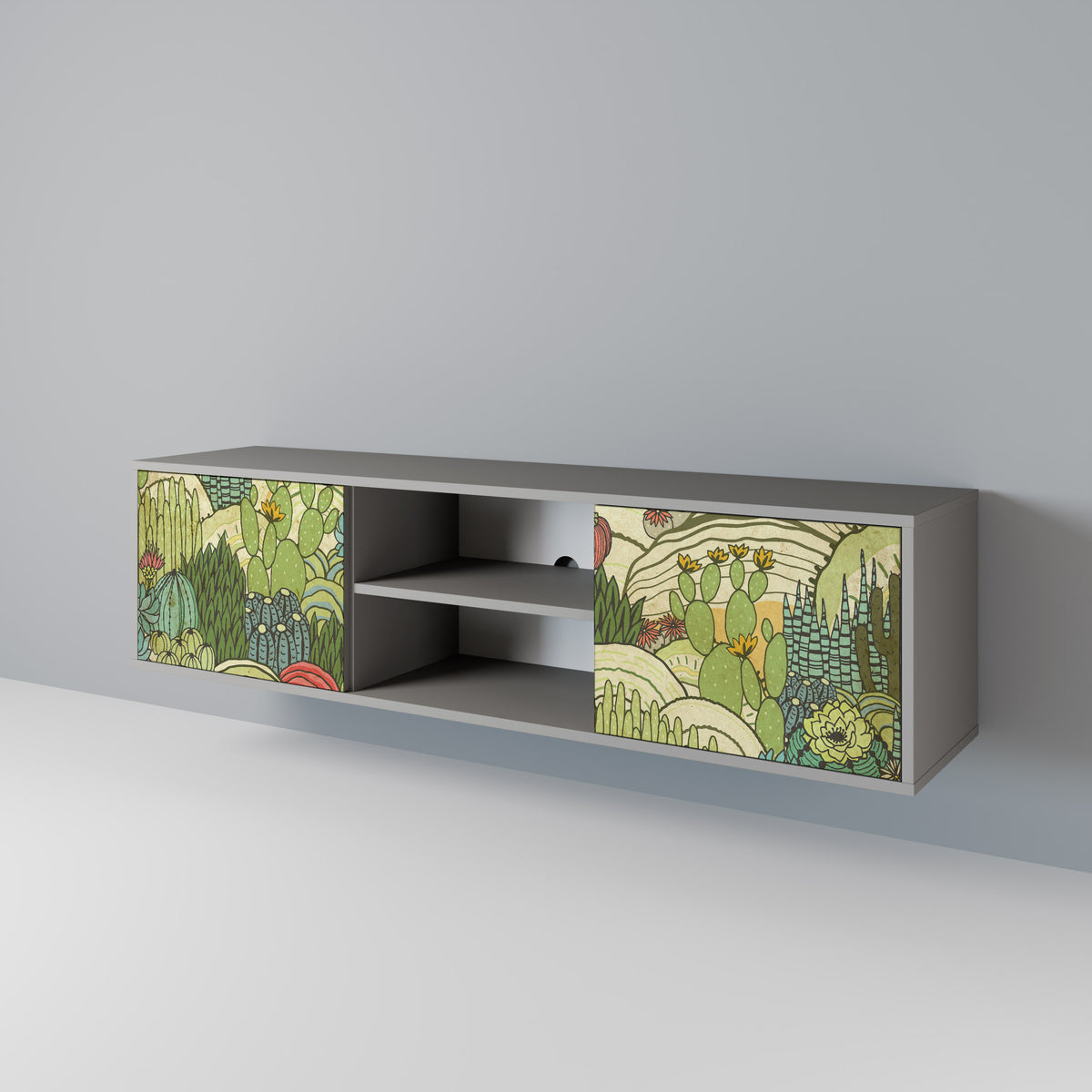 SUCCULENTS KALEIDOSCOPE 2-Door TV Cabinet