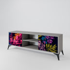 BLOOMING ELEGANCE 2-dörrars TV-bänk i grå finish