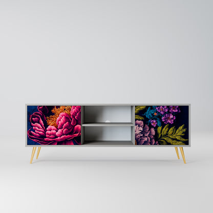 BLOOMING ELEGANCE 2-dörrars TV-bänk i grå finish