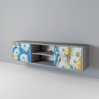 DAISY LUXE 2-dörrars TV-bänk i grå finish