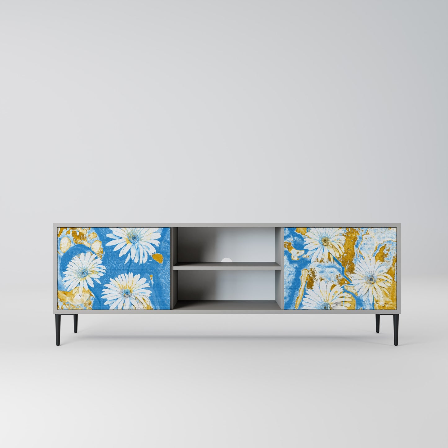 DAISY LUXE 2-dörrars TV-bänk i grå finish