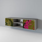 TROPICAL BEAUTY 2-dörrars TV-bänk i grå finish