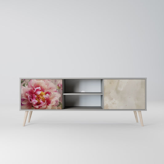 PEONY WHISPER TV-bänk med 2 dörrar i grå finish
