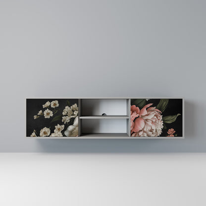 LUSH ELEGANCE 2-dörrars TV-bänk i grå finish