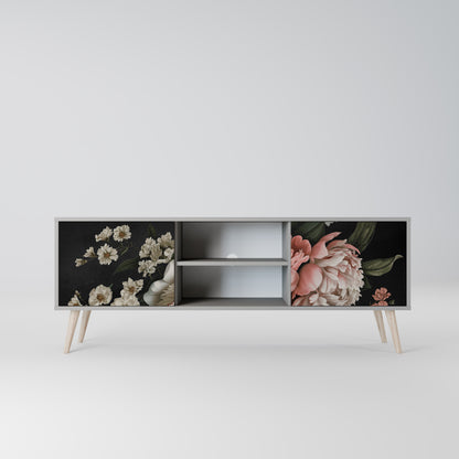 LUSH ELEGANCE 2-dörrars TV-bänk i grå finish