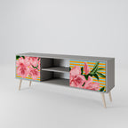 FRAGILE BEAUTY 2-dörrars TV-bänk i grå finish