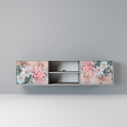 CHERRY BLOSSOM 2-dörrars TV-bänk i grå finish