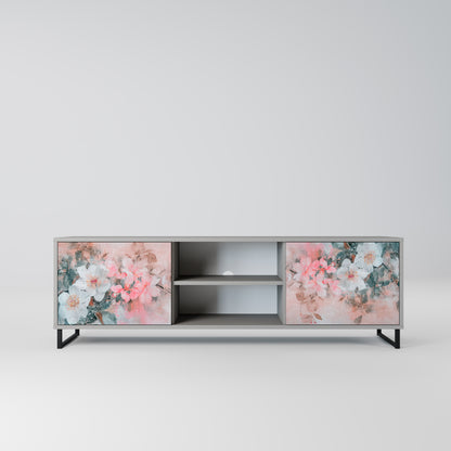 CHERRY BLOSSOM 2-dörrars TV-bänk i grå finish