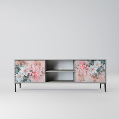 CHERRY BLOSSOM 2-dörrars TV-bänk i grå finish