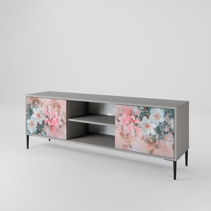 CHERRY BLOSSOM 2-dörrars TV-bänk i grå finish
