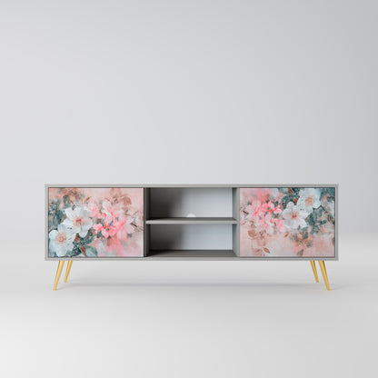 CHERRY BLOSSOM 2-dörrars TV-bänk i grå finish