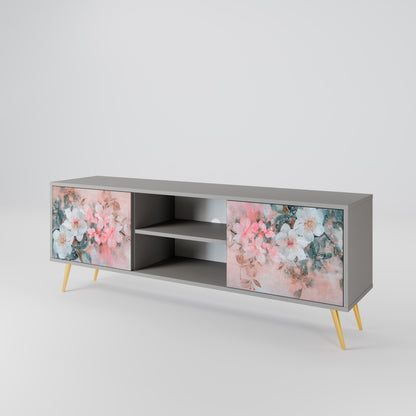 CHERRY BLOSSOM 2-dörrars TV-bänk i grå finish