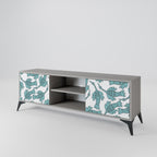 WATERSPOUT SONGIBIRD 2-Door TV Stand in Grey Finish