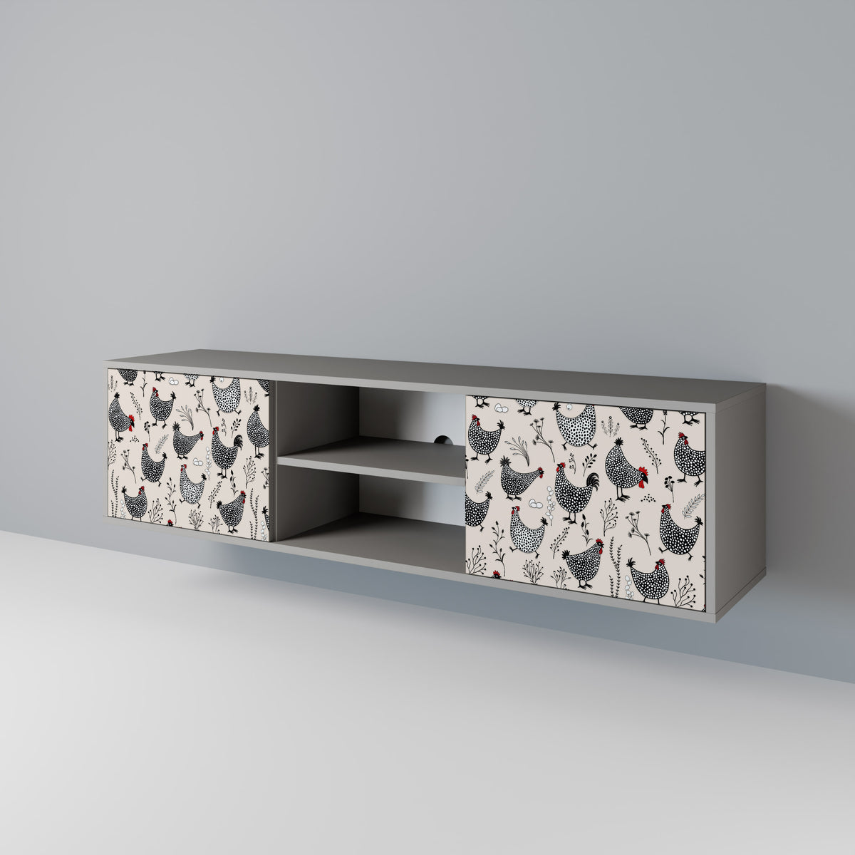 HAPPY HENS TV-bänk med två dörrar