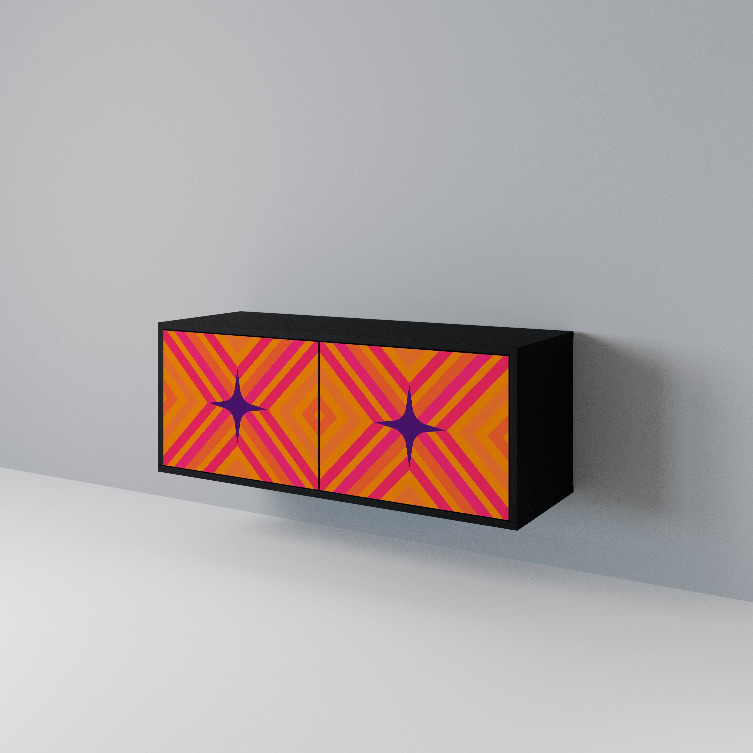 GEOMETRIC BRILLIANCE Compact 2-Door TV Cabinet