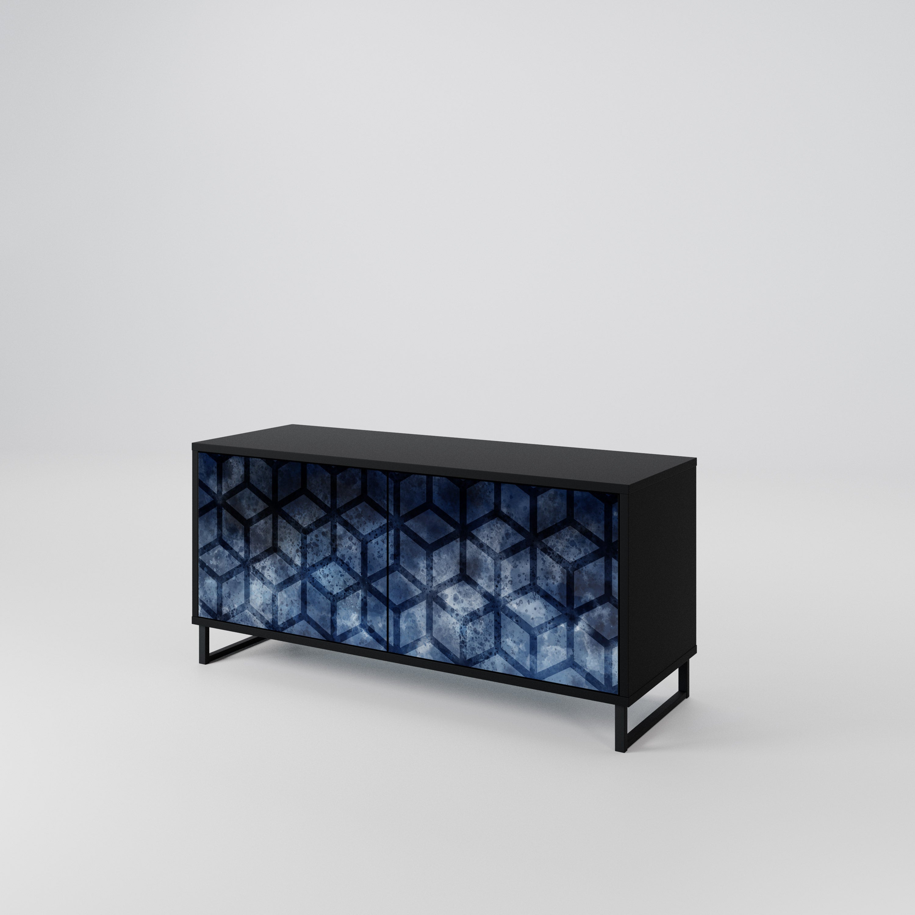 CUBIC MIST Compact 2-Door TV Cabinet