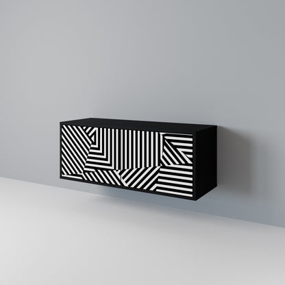 ILLUSIONARY LATTICE Kompakt TV-bänk med 2 dörrar