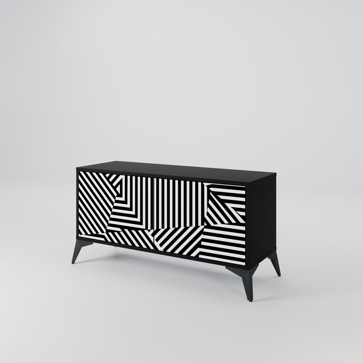 ILLUSIONARY LATTICE Kompakt TV-bänk med 2 dörrar