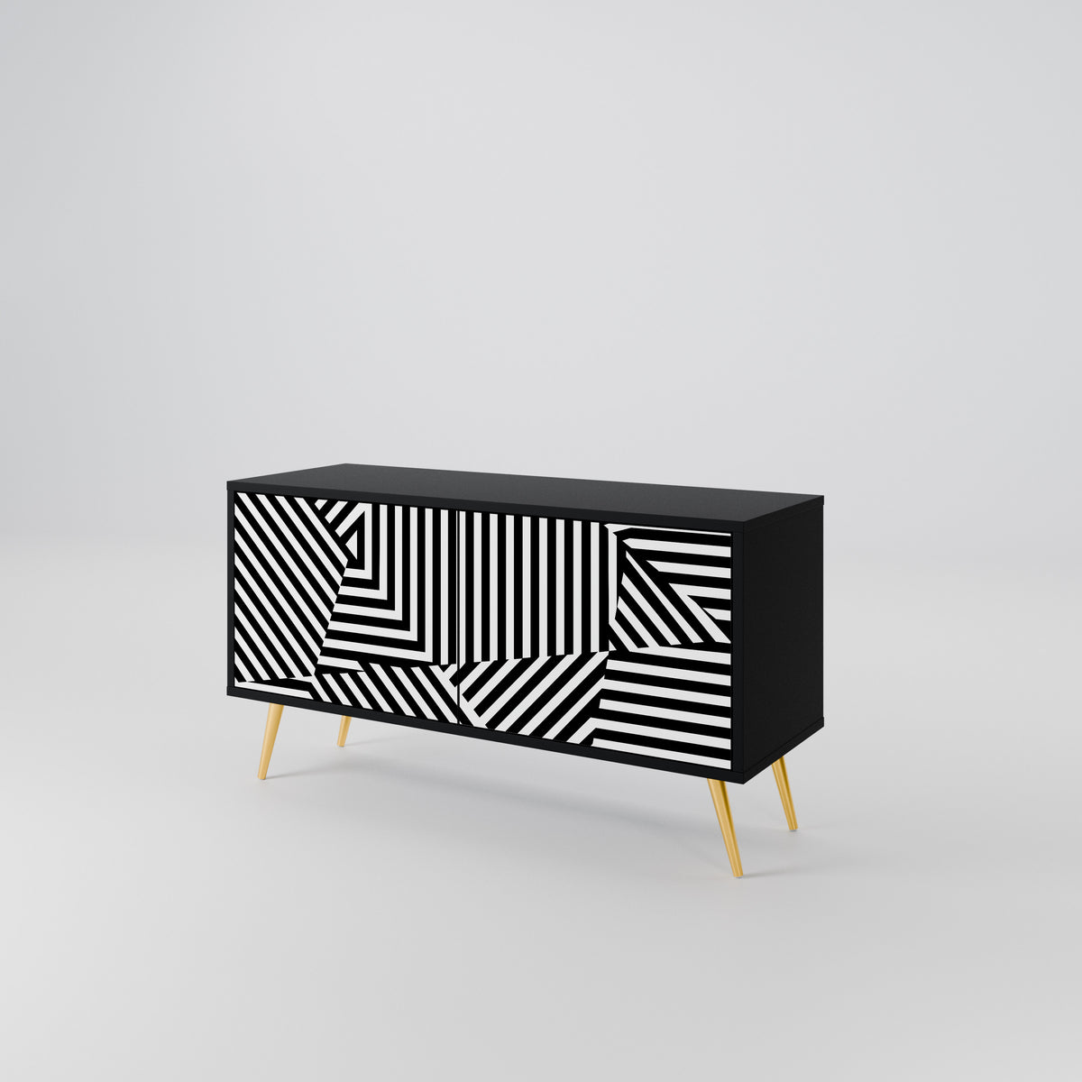 ILLUSIONARY LATTICE Kompakt TV-bänk med 2 dörrar