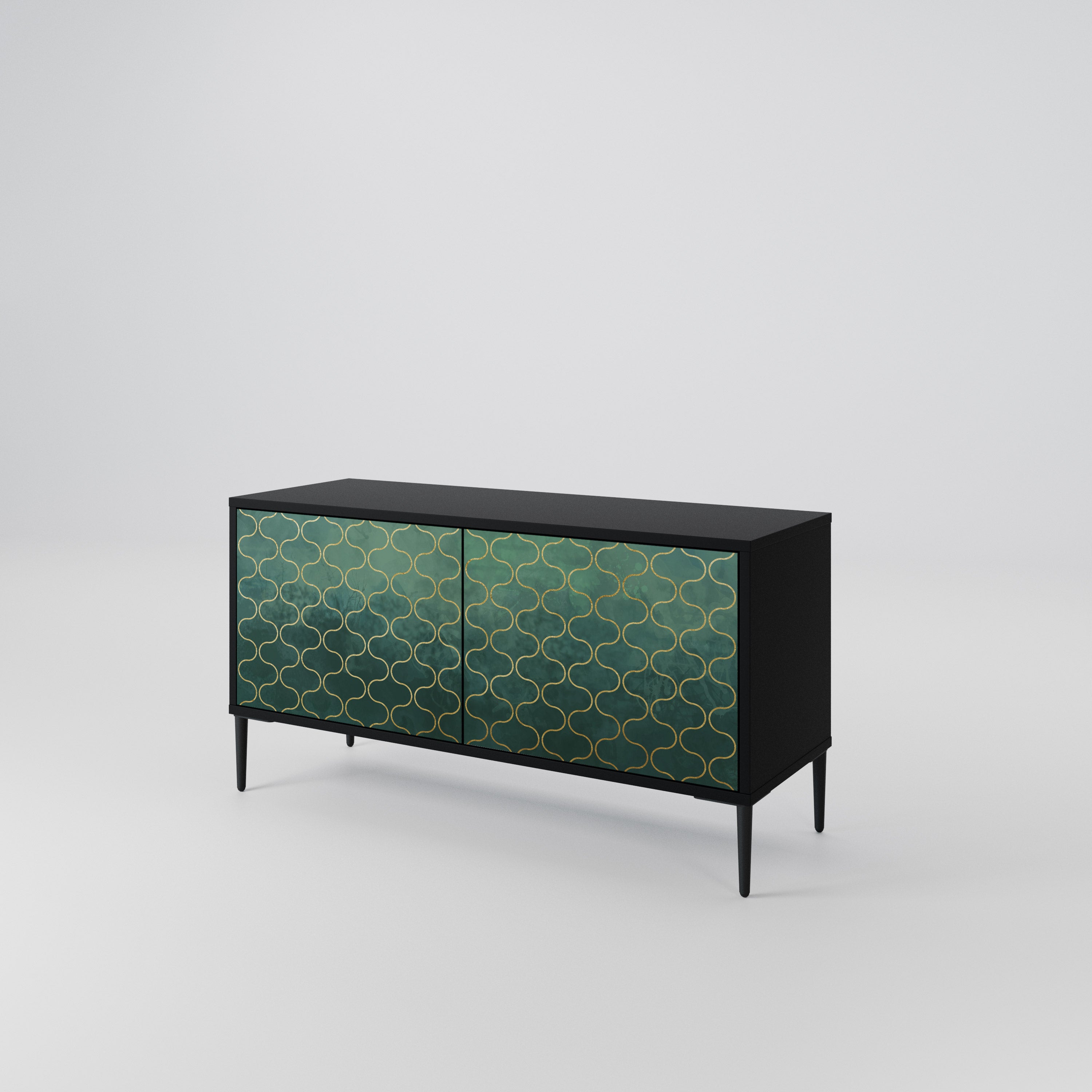 TESSELATED GREENERY Compact 2-Door TV Cabinet