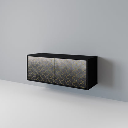 TESSELATED GRAYISH Kompakt TV-bänk med 2 dörrar