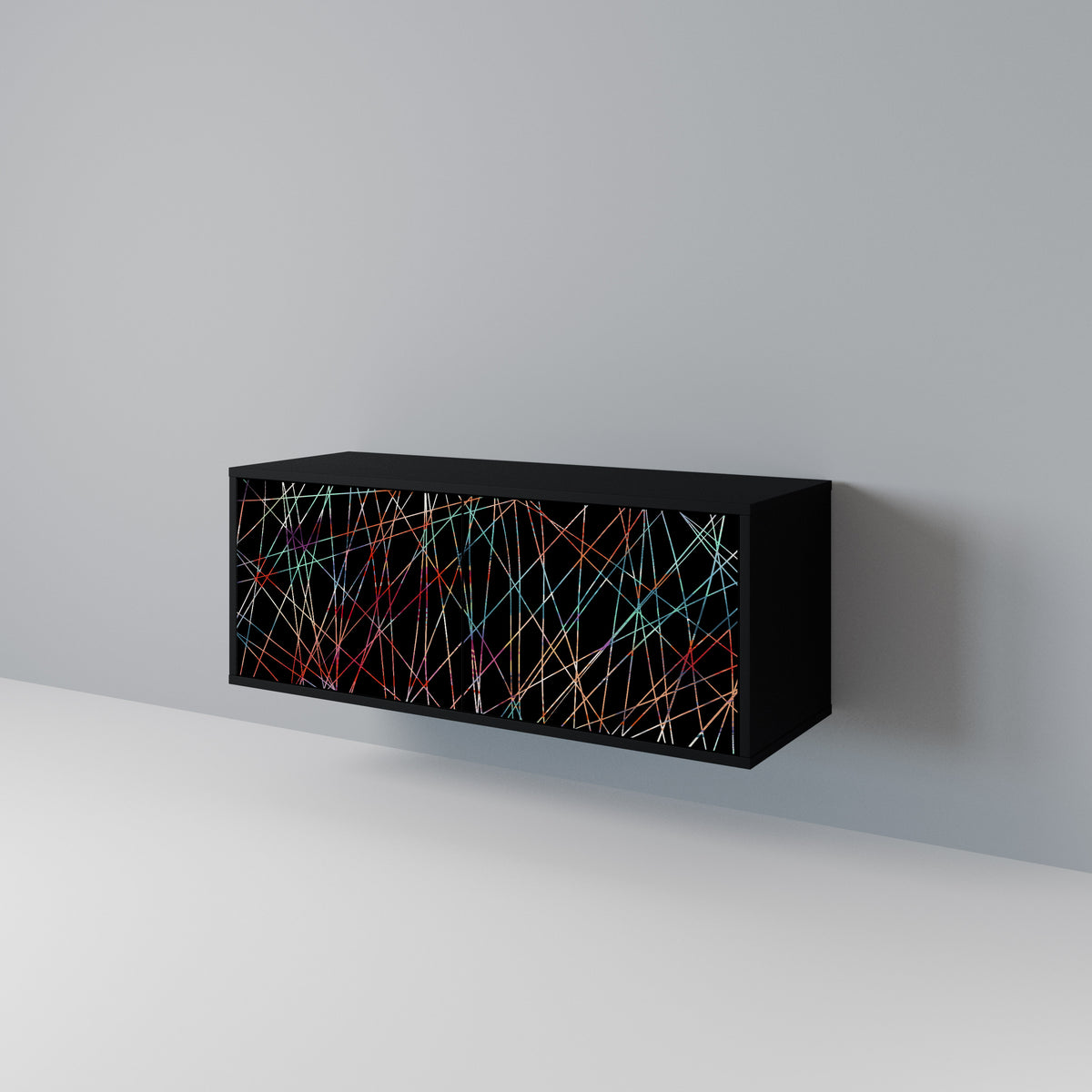 LUMINOUS SNARE Kompakt TV-bänk med 2 dörrar