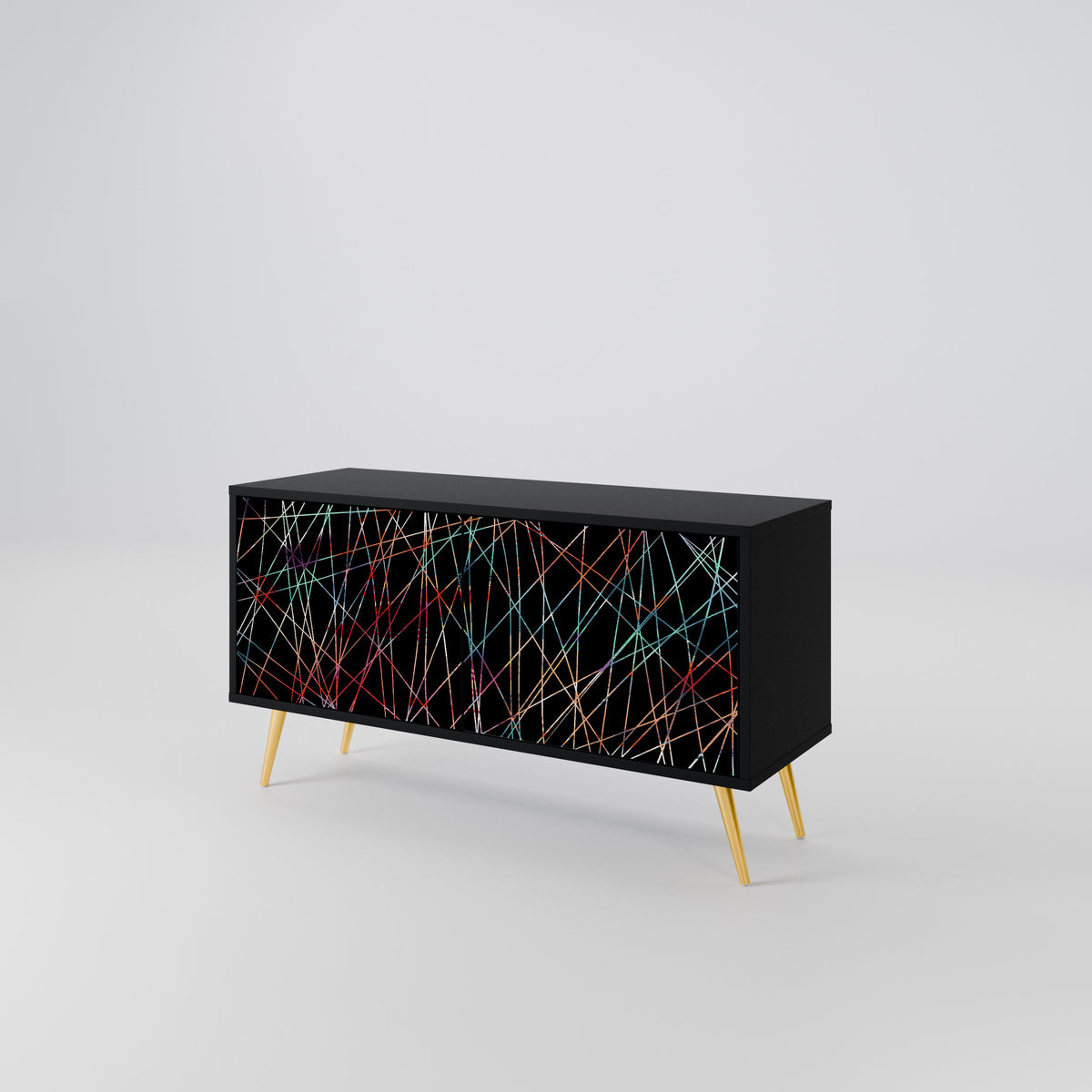 LUMINOUS SNARE Kompakt TV-bänk med 2 dörrar
