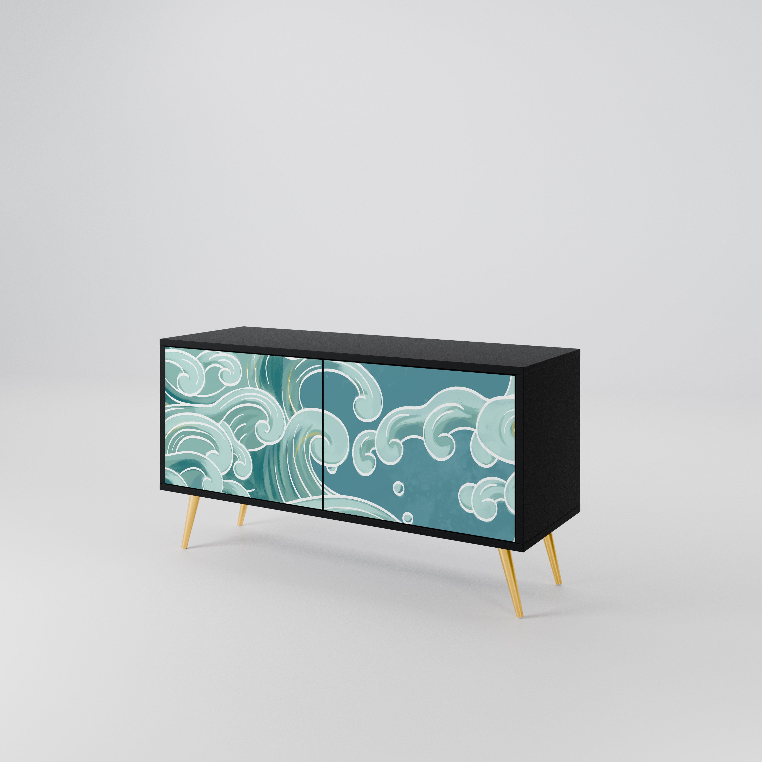 ASIAN SWAY Compact 2-Door TV Cabinet