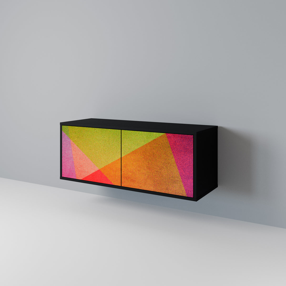 VIVID GEOMETRY Kompakt TV-bänk med 2 dörrar