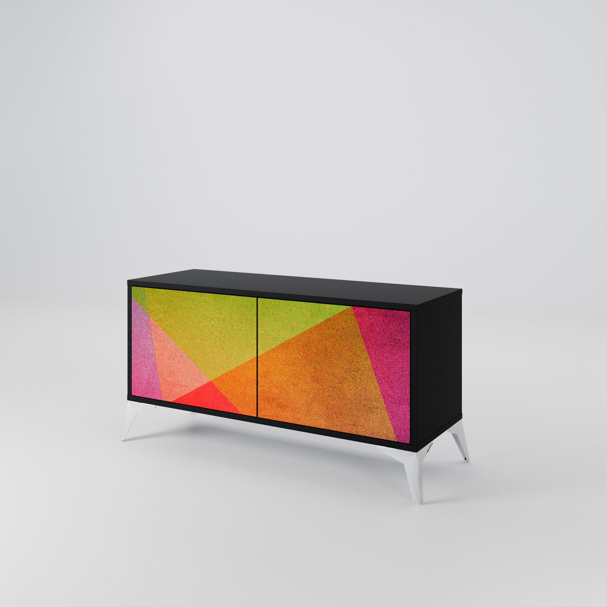VIVID GEOMETRY Kompakt TV-bänk med 2 dörrar