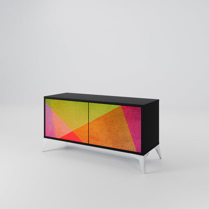 VIVID GEOMETRY Kompakt TV-bänk med 2 dörrar