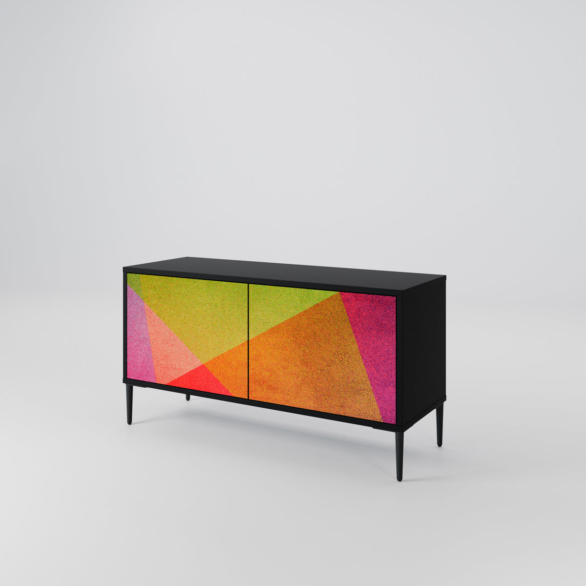 VIVID GEOMETRY Kompakt TV-bänk med 2 dörrar