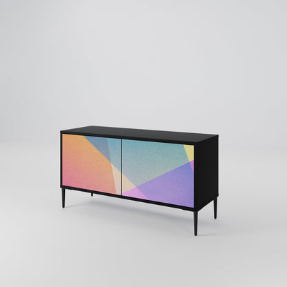 BRIGHT GEOMETRY Kompakt TV-bänk med 2 dörrar