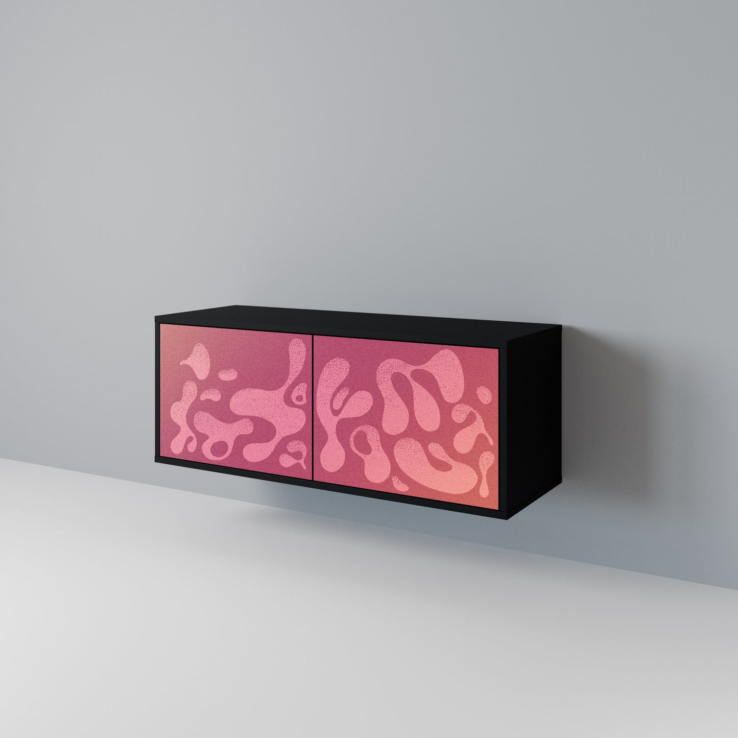 IRREGULAR PINK Kompakt TV-bänk med 2 dörrar