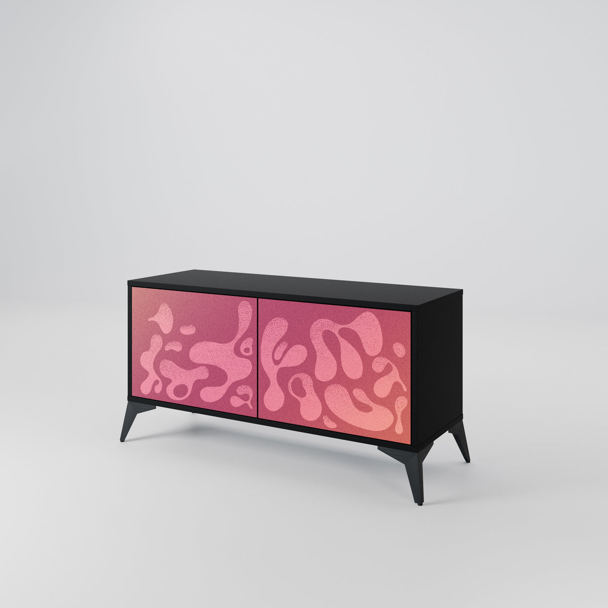 IRREGULAR PINK Kompakt TV-bänk med 2 dörrar