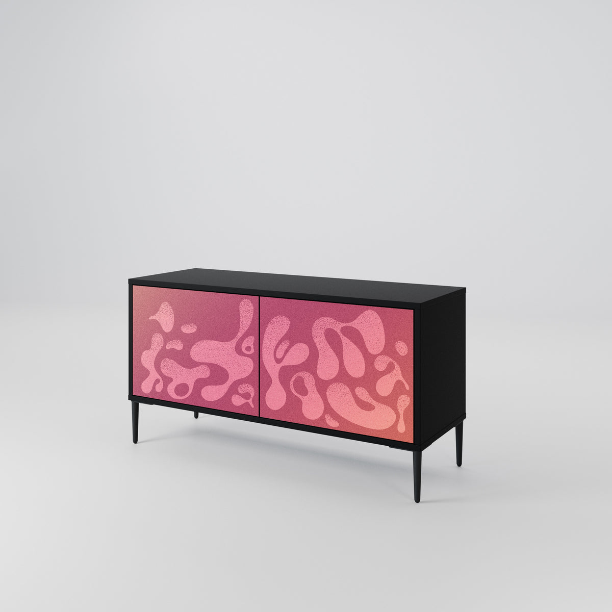 IRREGULAR PINK Kompakt TV-bänk med 2 dörrar