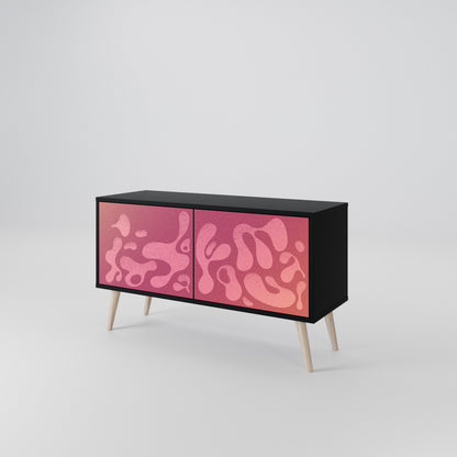 IRREGULAR PINK Kompakt TV-bänk med 2 dörrar