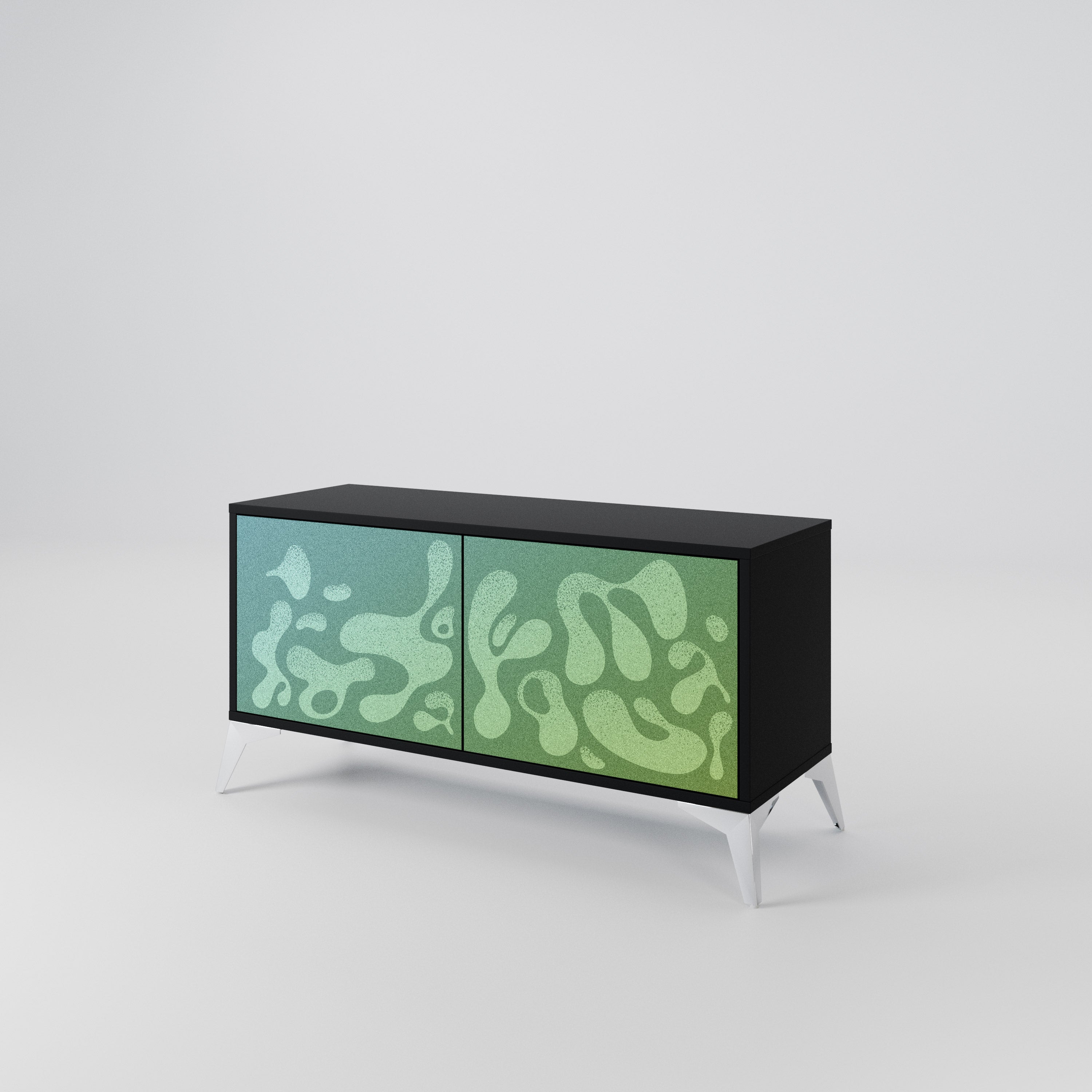 IRREGULAR BLUE Compact 2-Door TV Cabinet