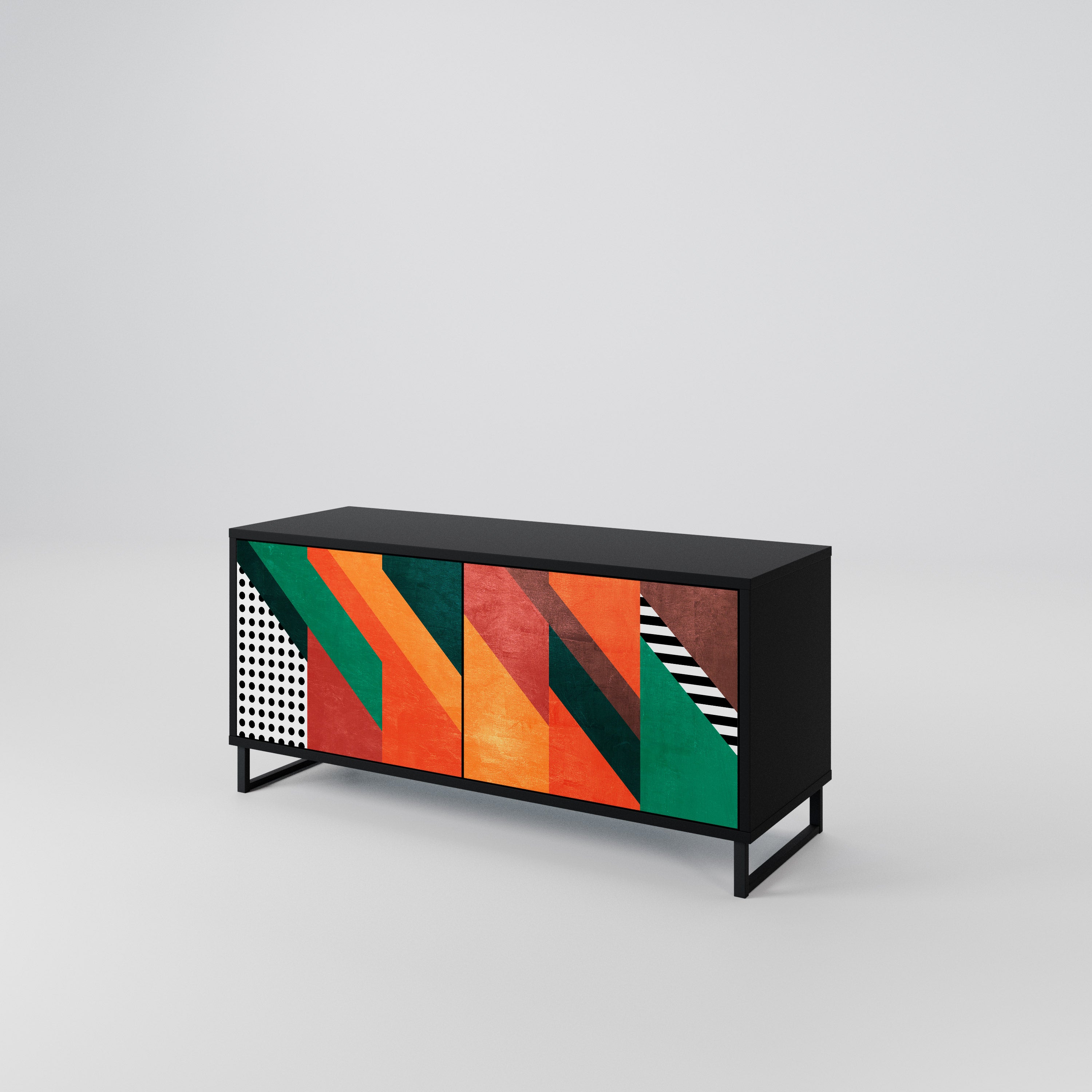 MAKESHIFT ARTISTRY Compact 2-Door TV Cabinet