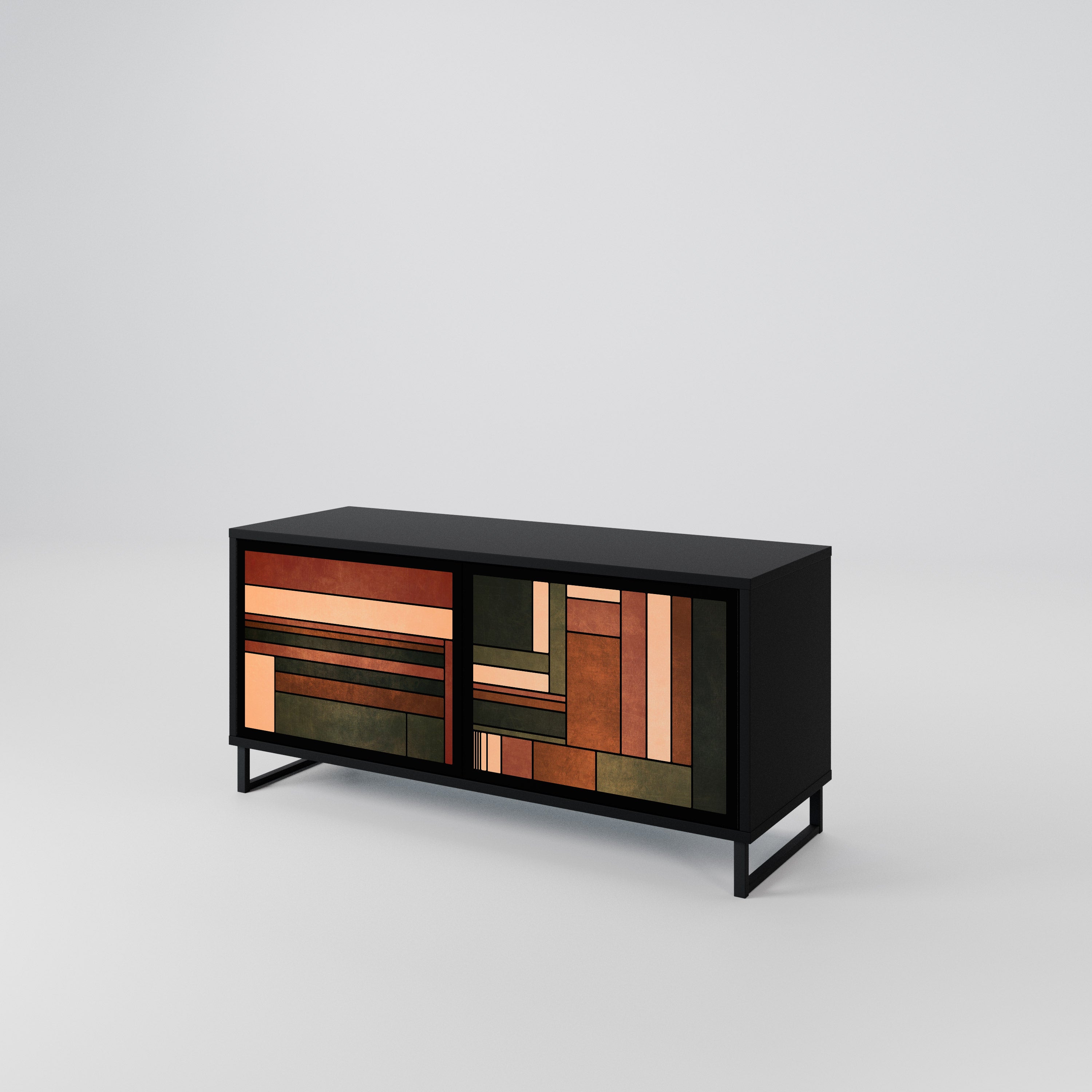 FIGURES OF NATURE Compact 2-Door TV Cabinet