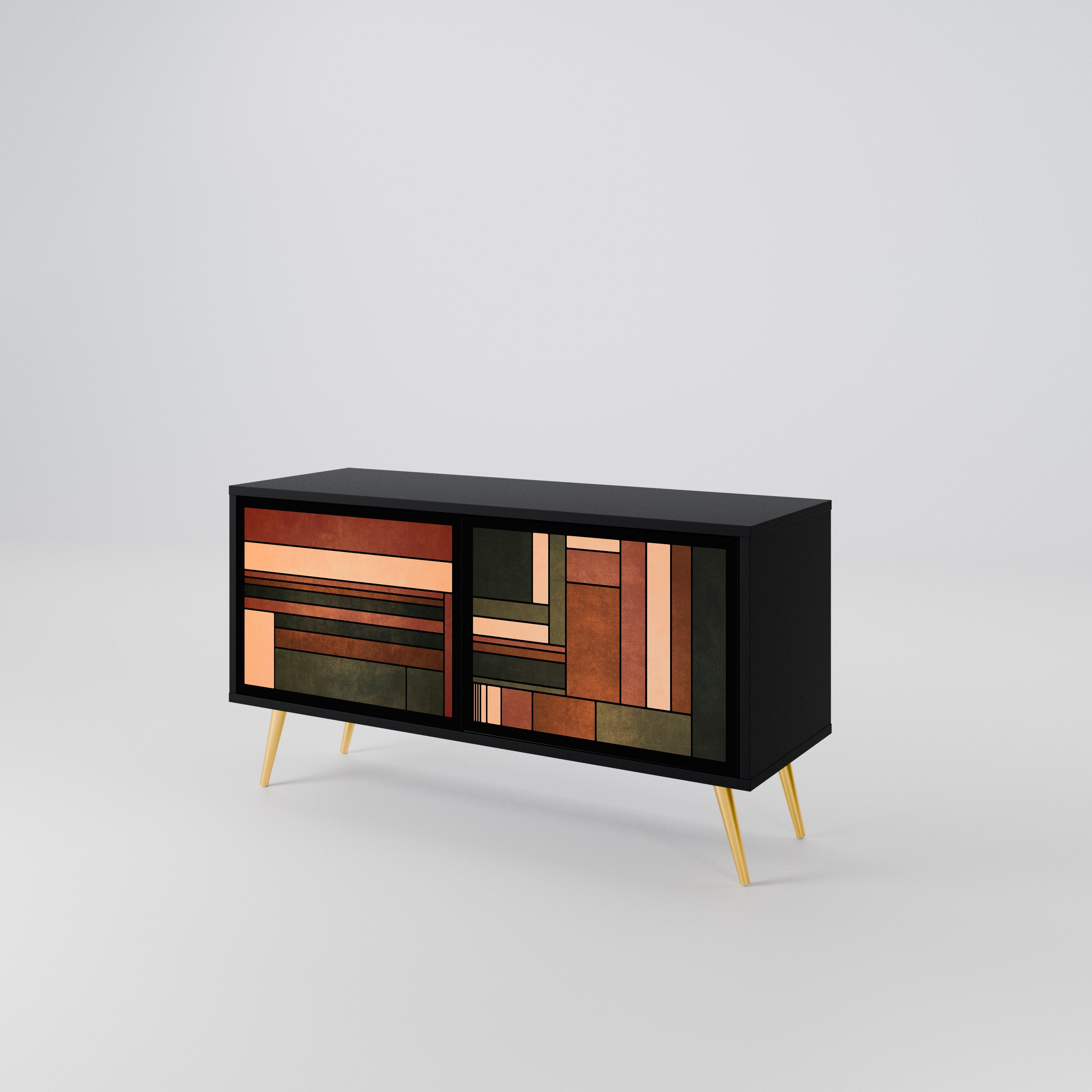 FIGURES OF NATURE Compact 2-Door TV Cabinet