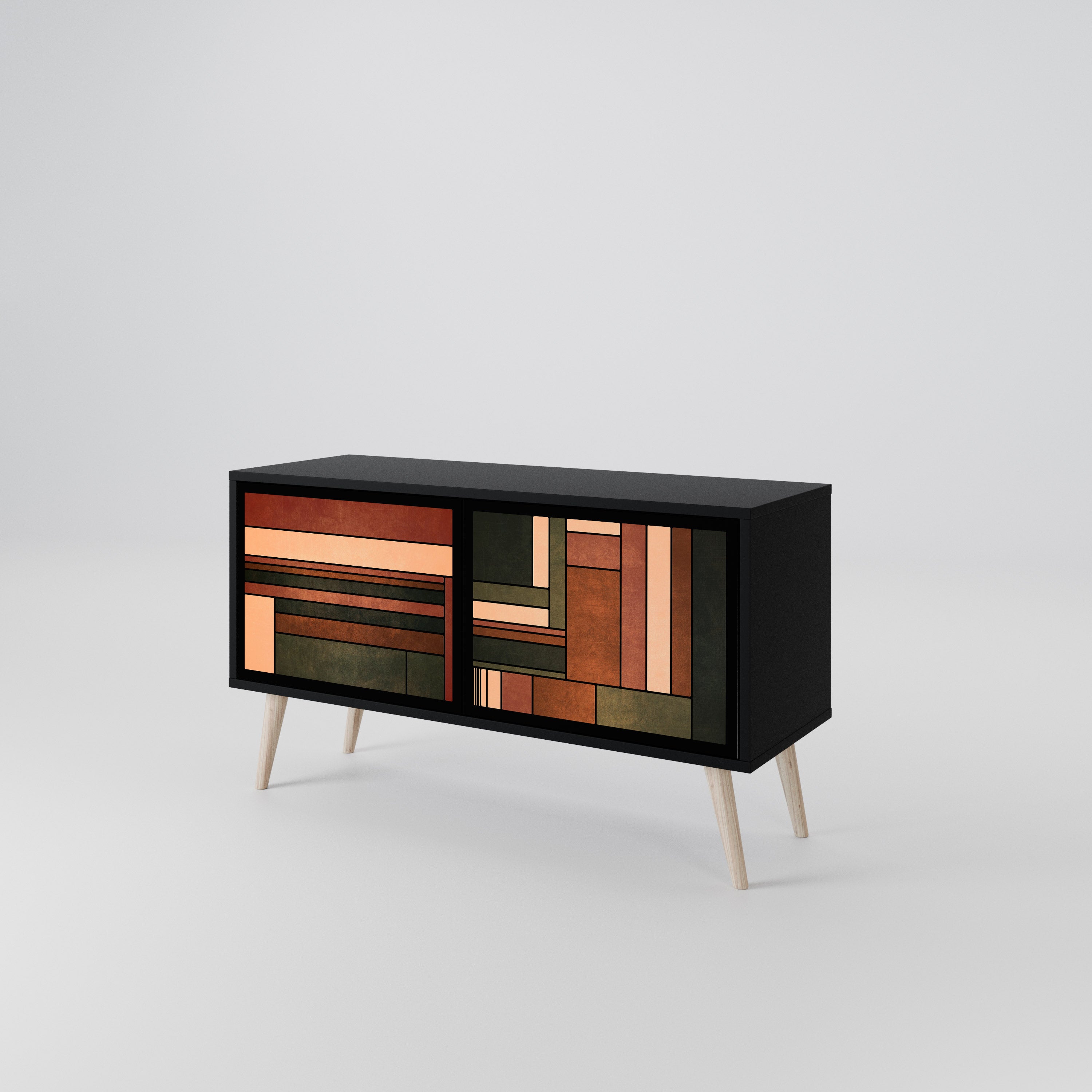 FIGURES OF NATURE Compact 2-Door TV Cabinet