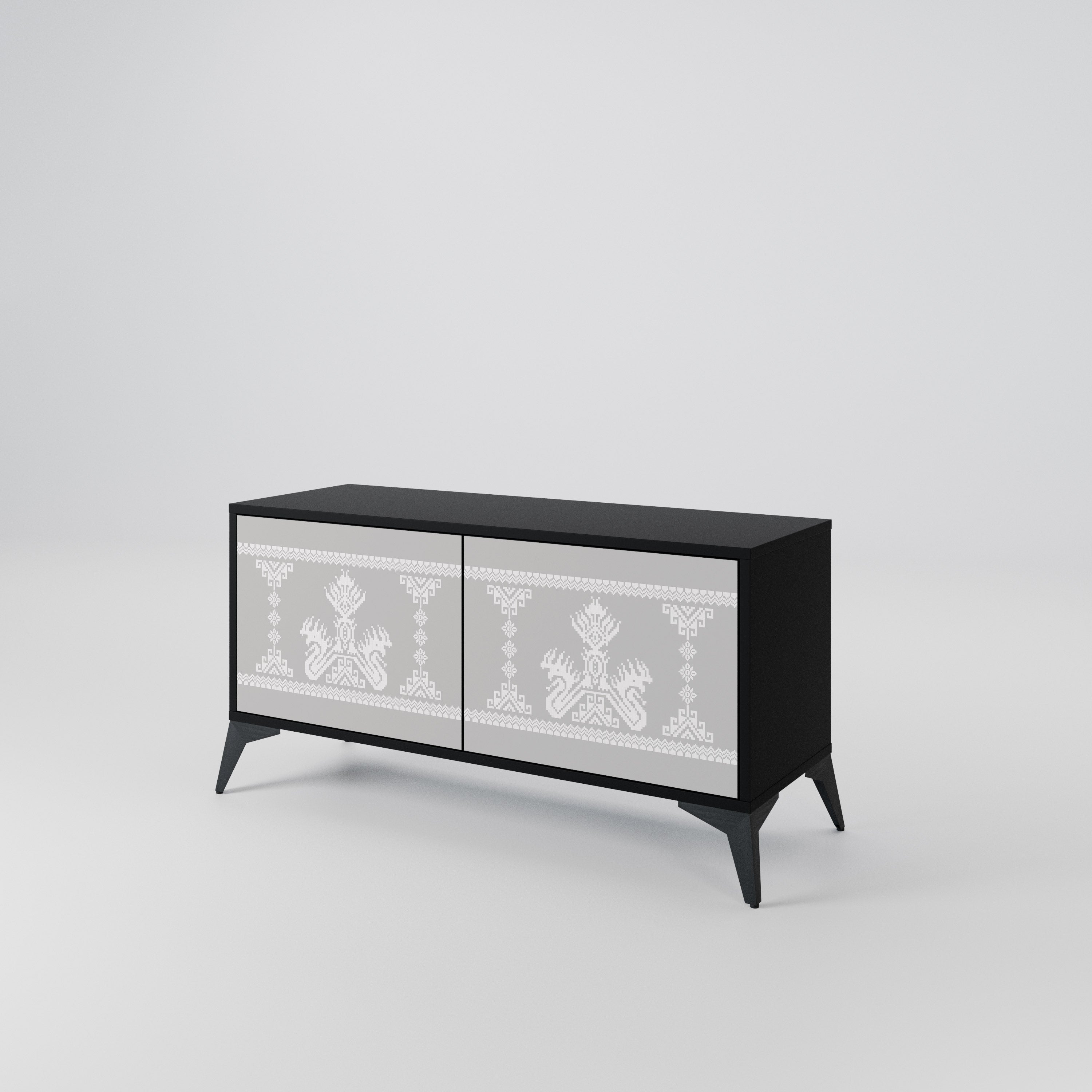THAI GRAY Compact 2-Door TV Cabinet